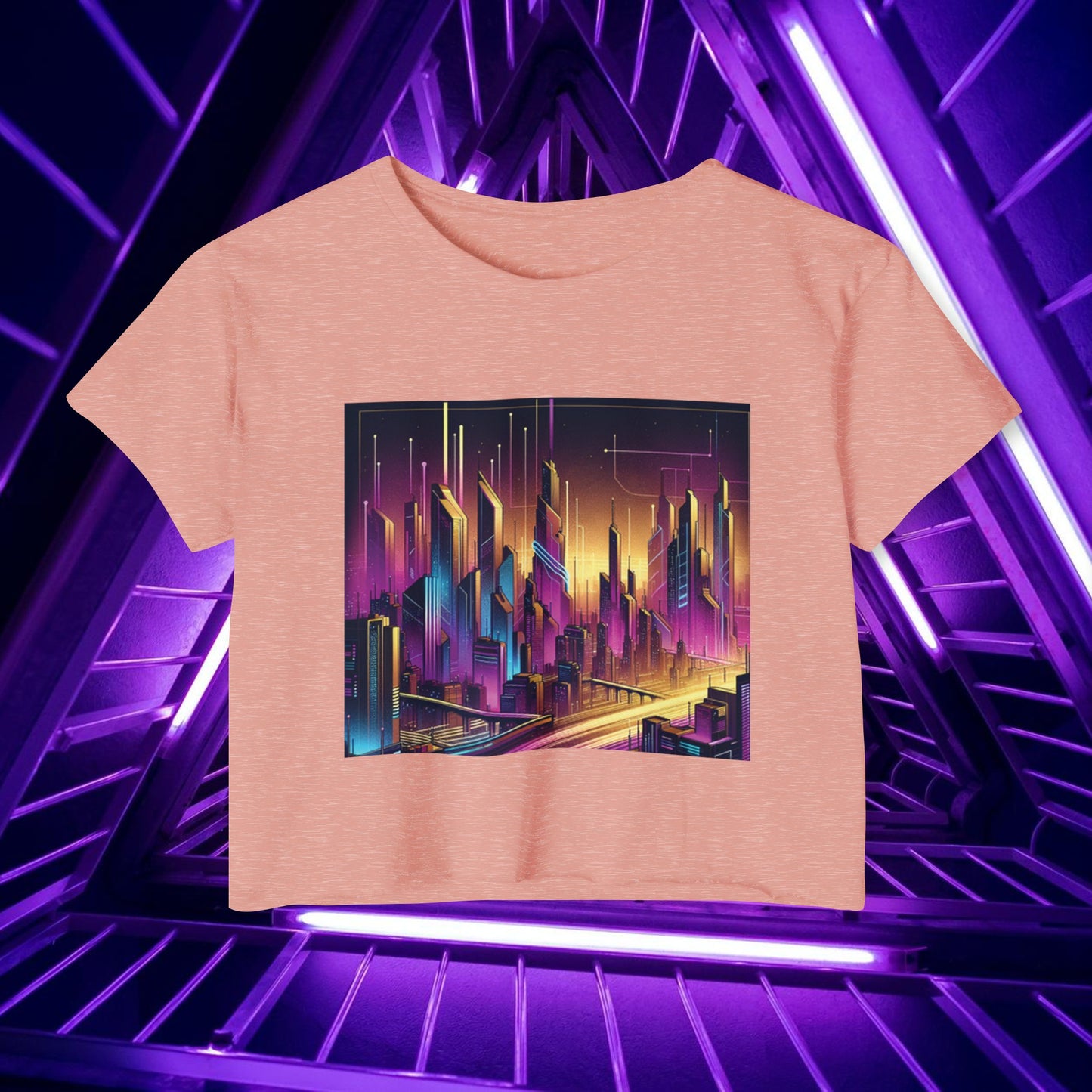 Cyber Purple Skies - Women's Crop Top