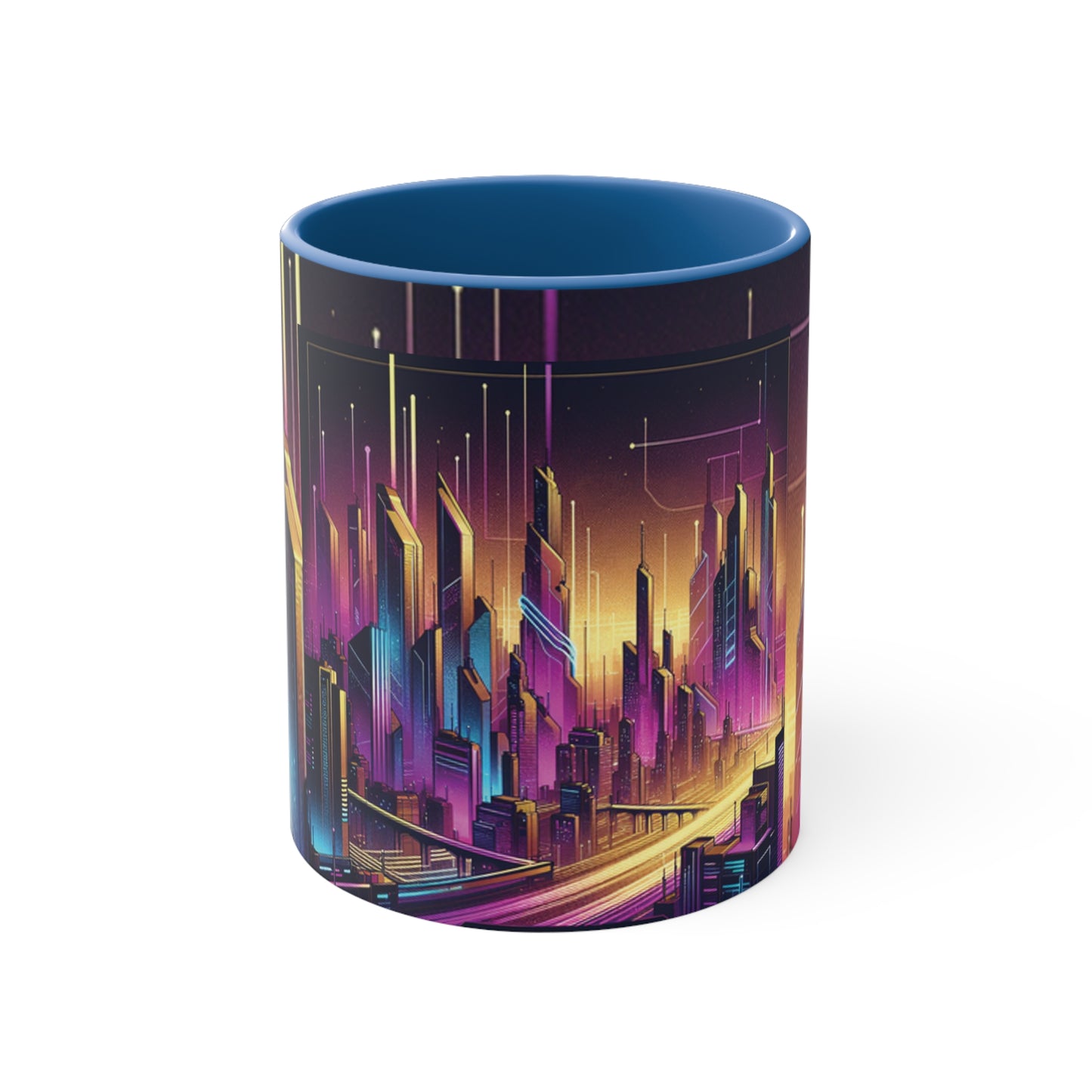 Cyber Purple Sunrise Coffee Mug (11oz)