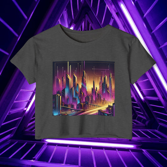 Cyber Purple Skies - Women's Crop Top