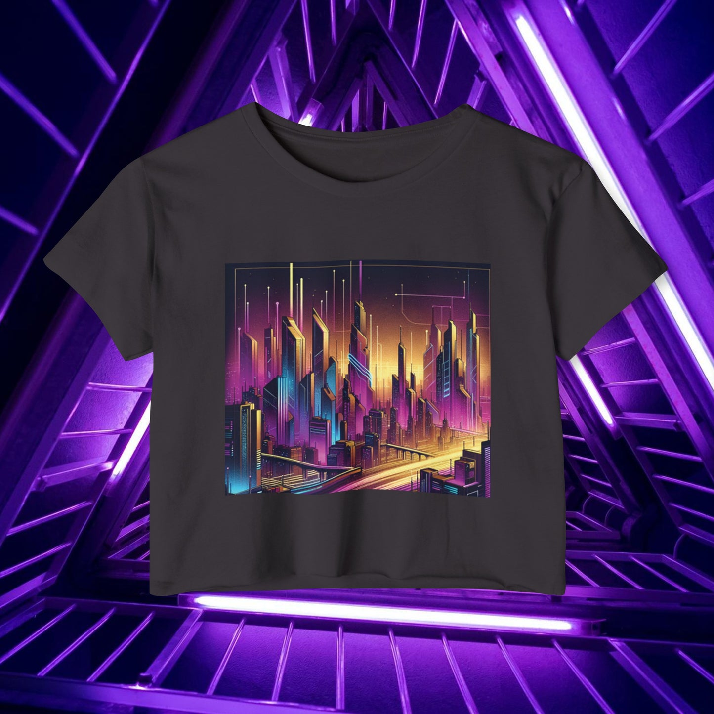 Cyber Purple Skies - Women's Crop Top