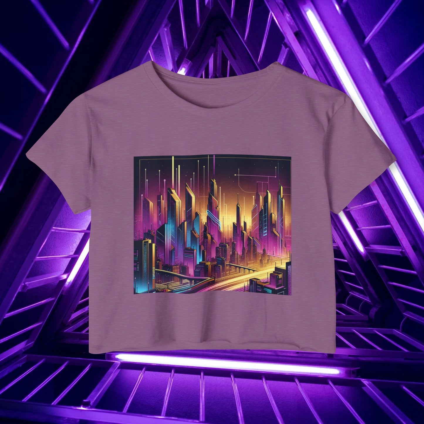 Cyber Purple Skies - Women's Crop Top