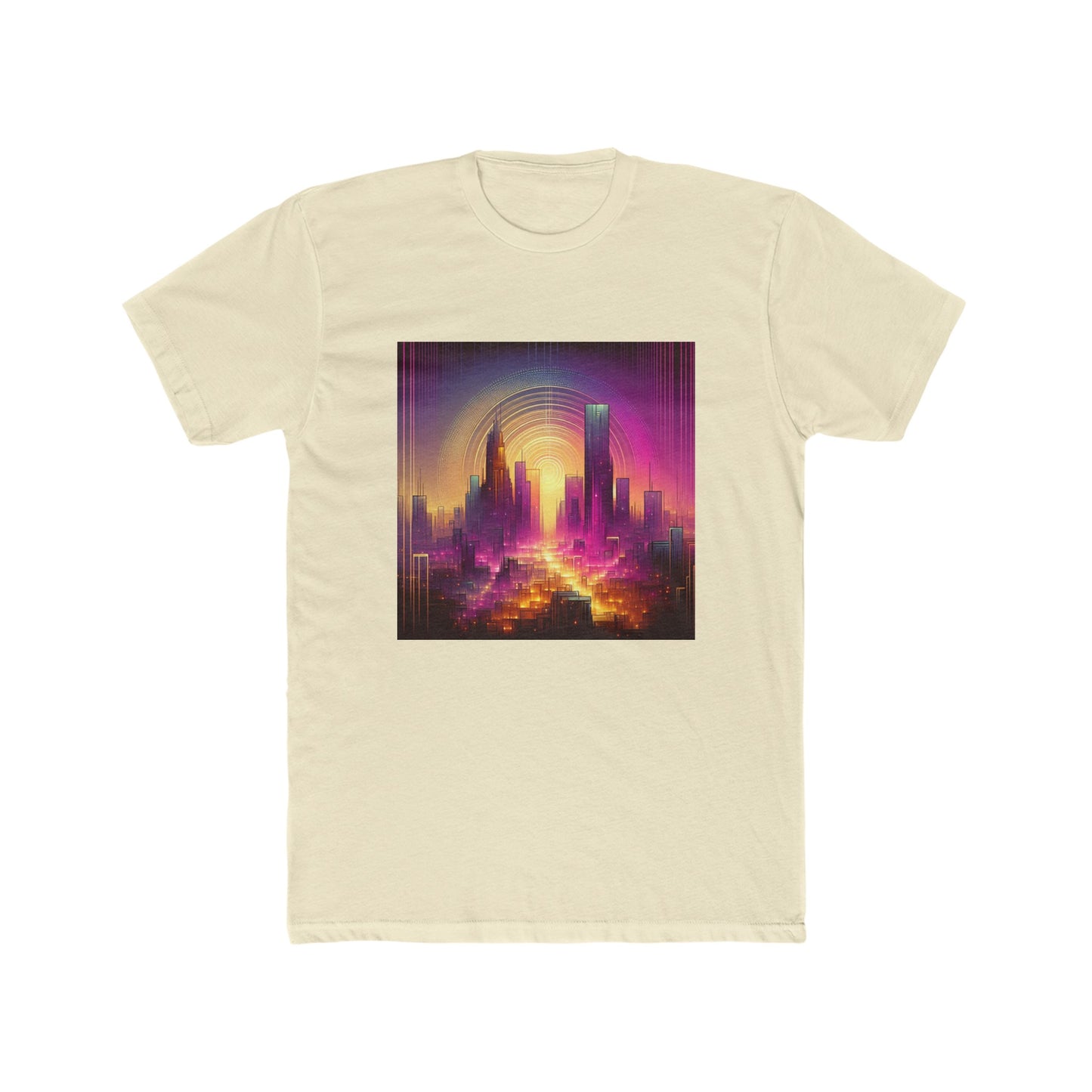 Golden Purple Sunrise - Men's Cotton Crew Tee