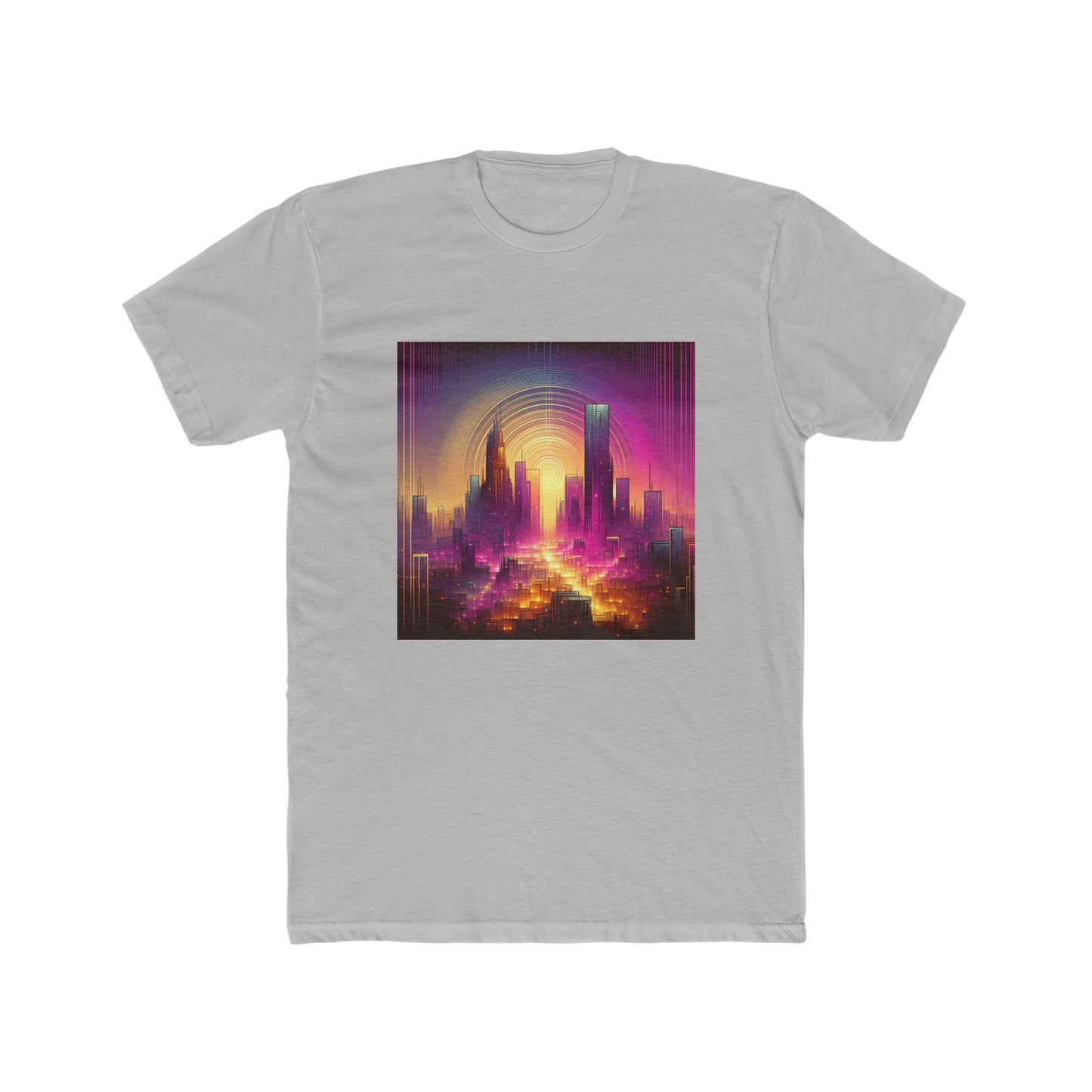 Golden Purple Sunrise - Men's Cotton Crew Tee