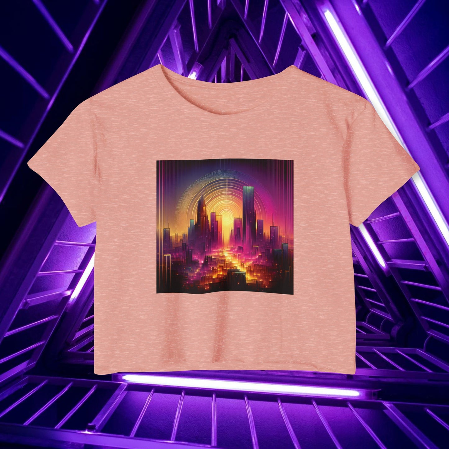 Golden Purple Sunrise - Women's Crop Top