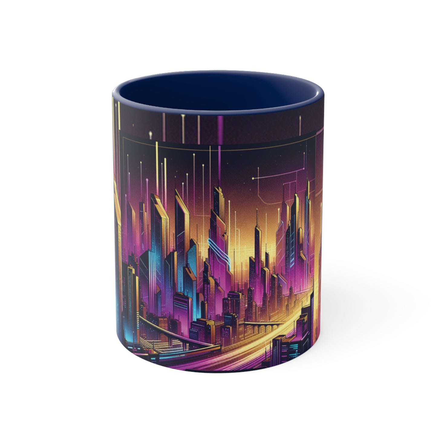 Cyber Purple Sunrise Coffee Mug (11oz)