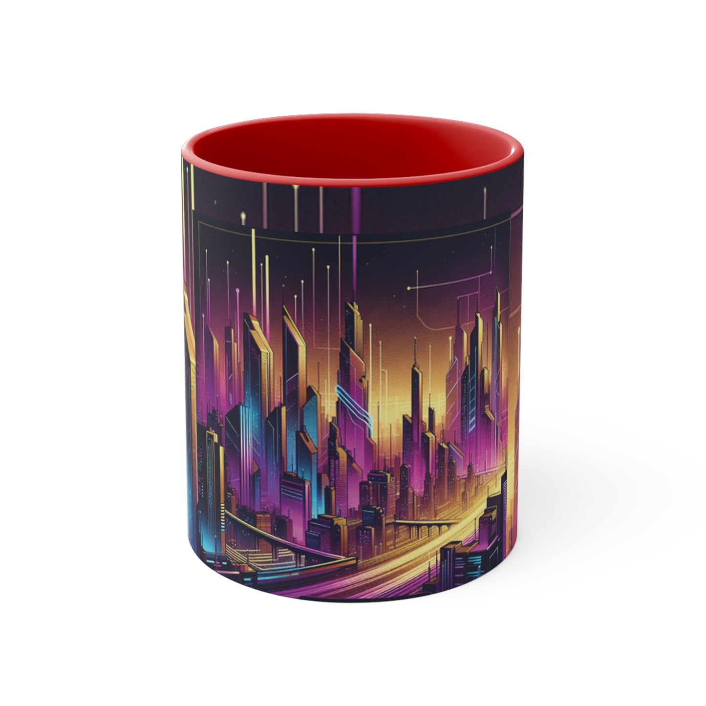 Cyber Purple Sunrise Coffee Mug (11oz)